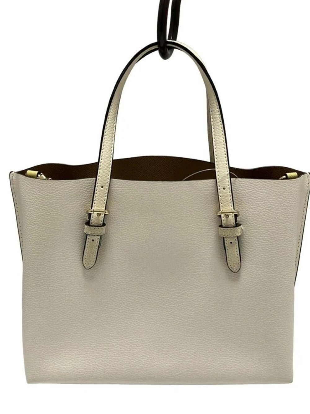 COACH Molly Tote 25 C4084 Cream Leather Tote Bag - Picture 3 of 13